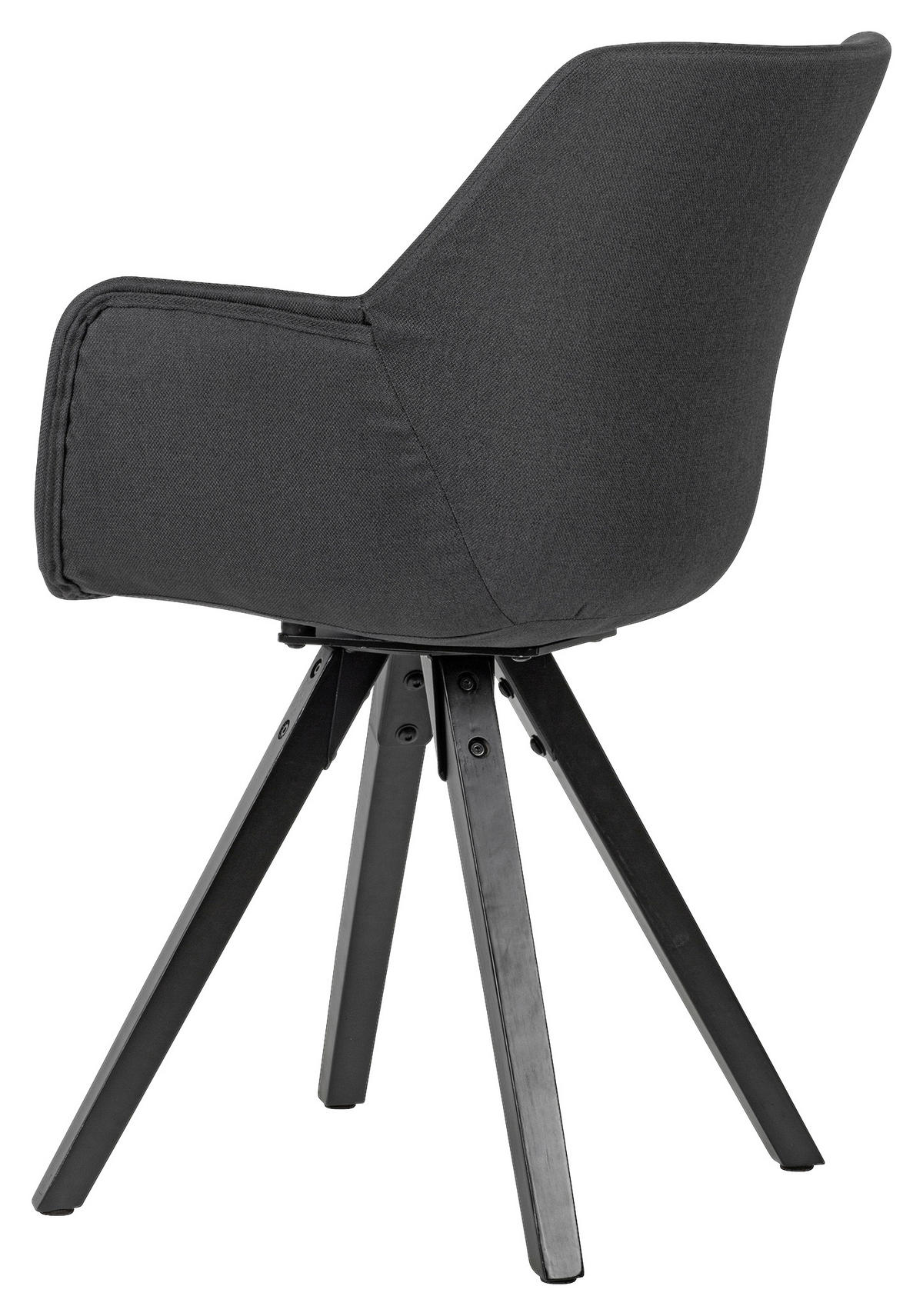 SET NASLANJAČEV, tekstil črna  - črna, Moderno, tekstil/les (54/85/58cm) - MID.YOU
