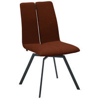 STUHL  Lederauswahl, Stoffauswahl, Typenauswahl Struktur  - Rostfarben/Anthrazit, Design, Textil/Metall (50/92/64cm) - Venjakob