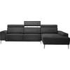 ECKSOFA Anthrazit Chenille  - Anthrazit/Alufarben, Design, Textil (288/205cm) - Sedda