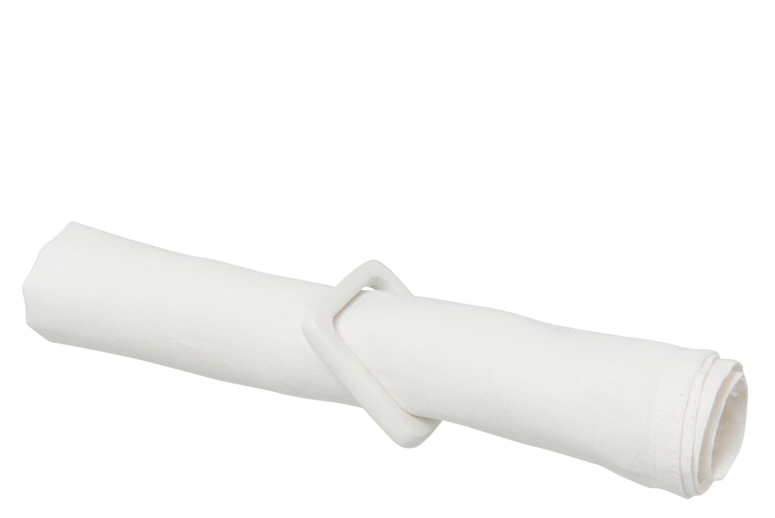 SERVIETTENRINGESET   4 Stück  - Weiß, Basics, Metall (9/6/23cm)