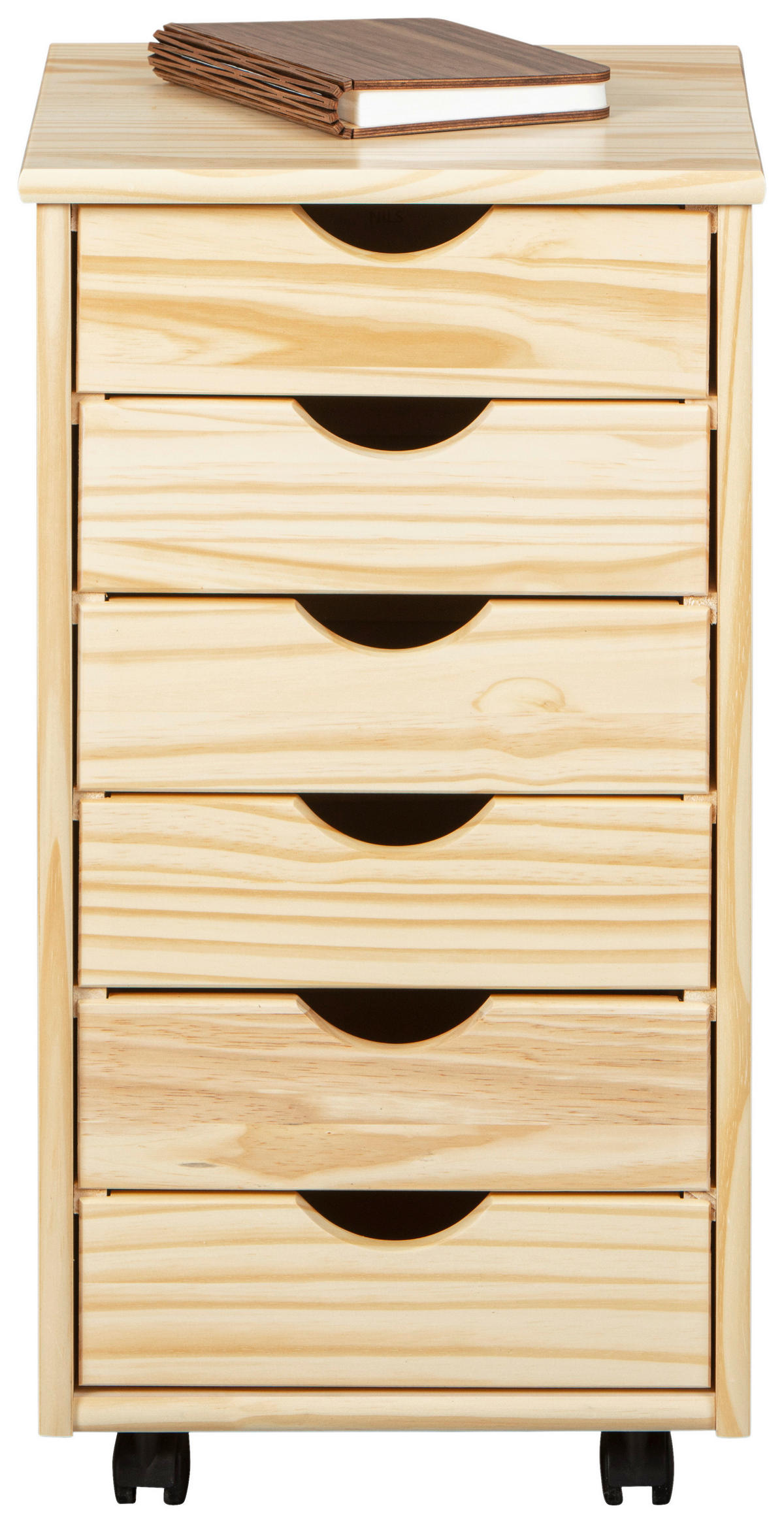 ROLLCONTAINER Kiefer massiv Kieferfarben  - Kieferfarben, Basics, Holz/Kunststoff (35/66/39cm) - MID.YOU
