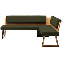 ECKBANK 235/165 cm  in Grün, Wildeiche  - Wildeiche/Schwarz, Design, Holz/Textil (235/165cm) - Venda