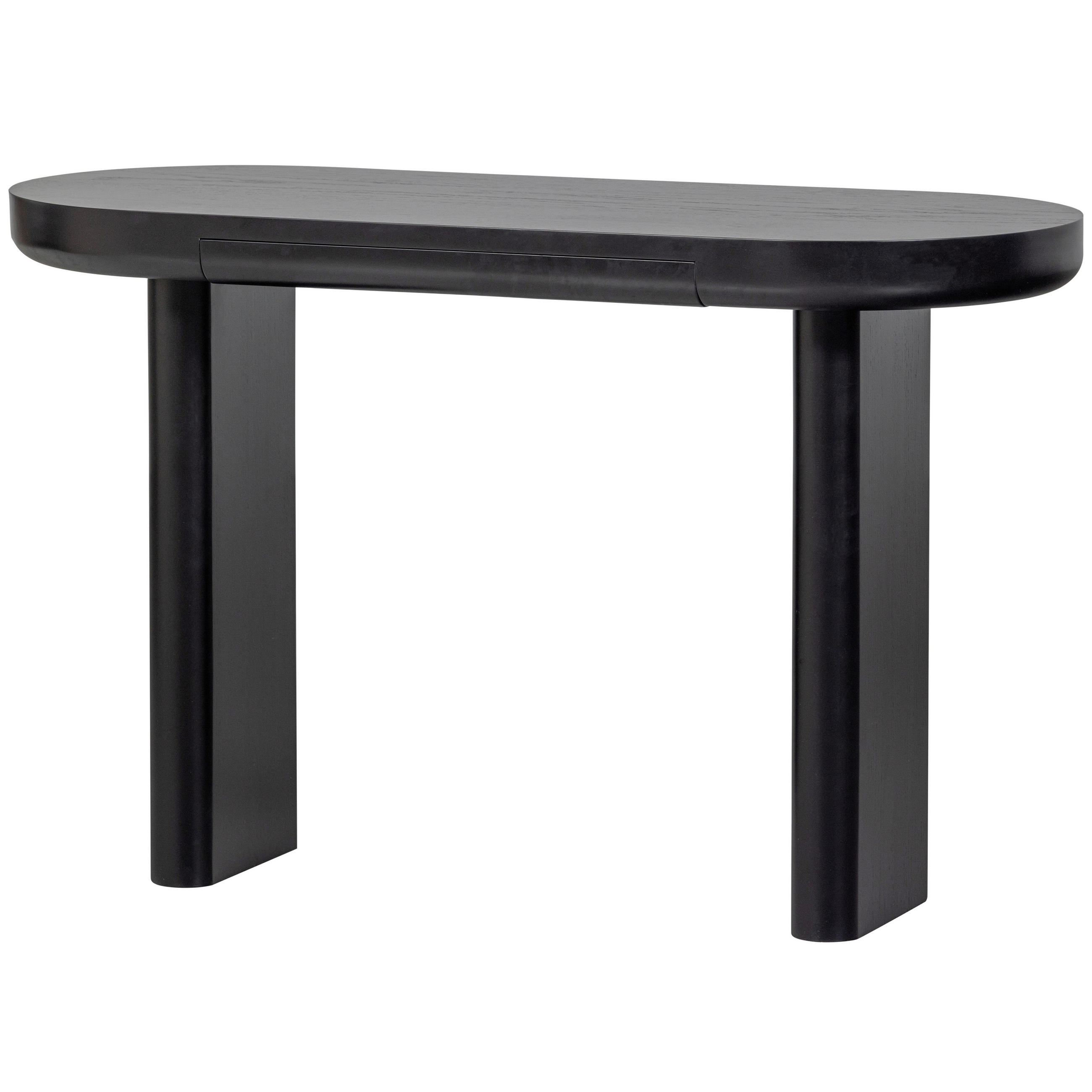 BEISTELLTISCH 120/50/75 cm Schwarz oval  - Schwarz, Design, Holzwerkstoff (120/50/75cm) - Livetastic
