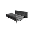SCHLAFSOFA  mit Liegefunktion, Schlafen auf Sitzhöhe, Rücken echt Chenille Graphitfarben  - Schwarz/Graphitfarben, KONVENTIONELL, Textil/Metall (203/94/96cm) - Carryhome