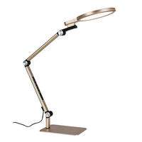LED-SKRIVBORDSLAMPA 98/20/22,5 cm   - vit/champagne, Design, metall/plast (98/20/22,5cm) - Novel