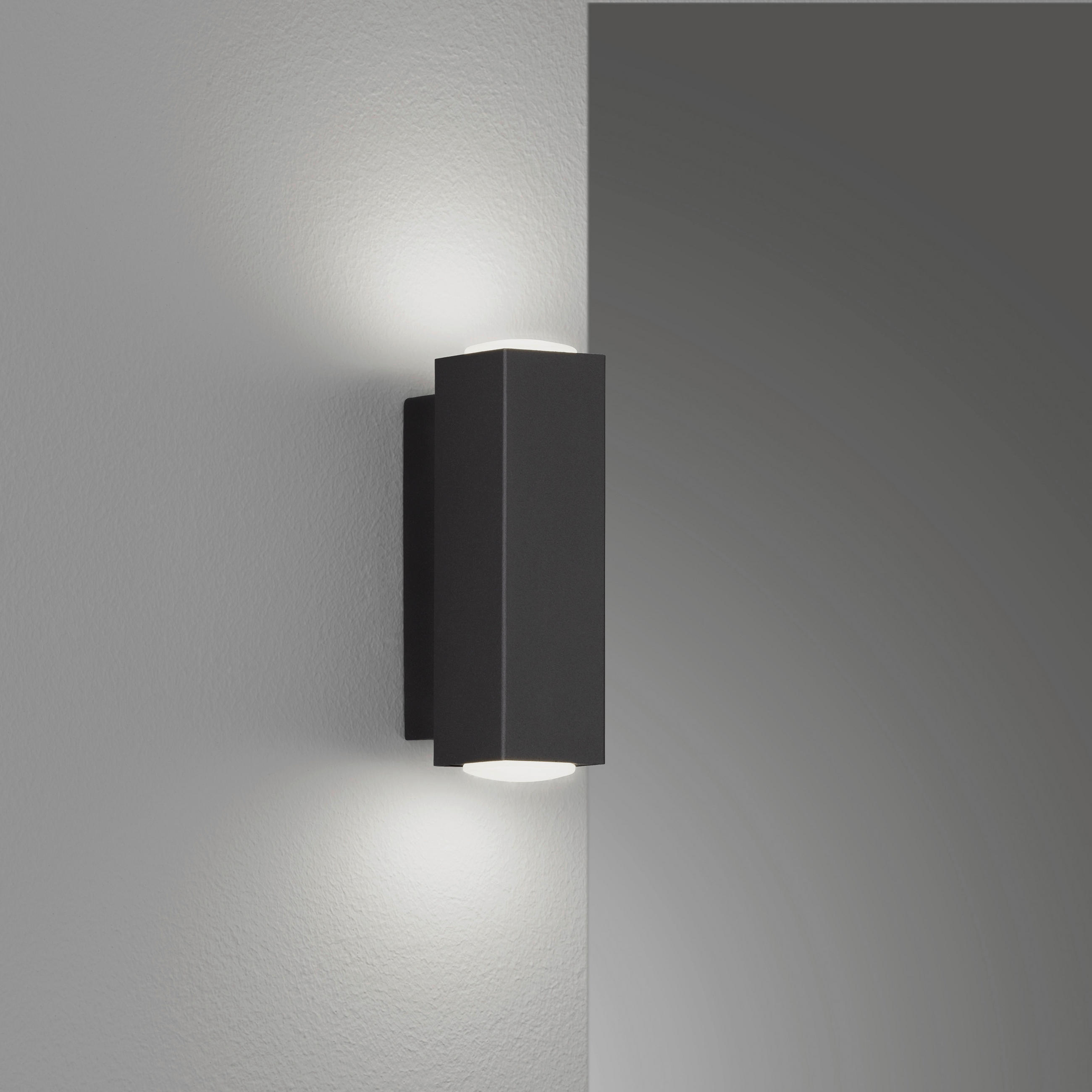 LED-WANDLEUCHTE Carlo 4/13 cm   - Schwarz, KONVENTIONELL, Metall (4/13cm) - Fischer & Honsel