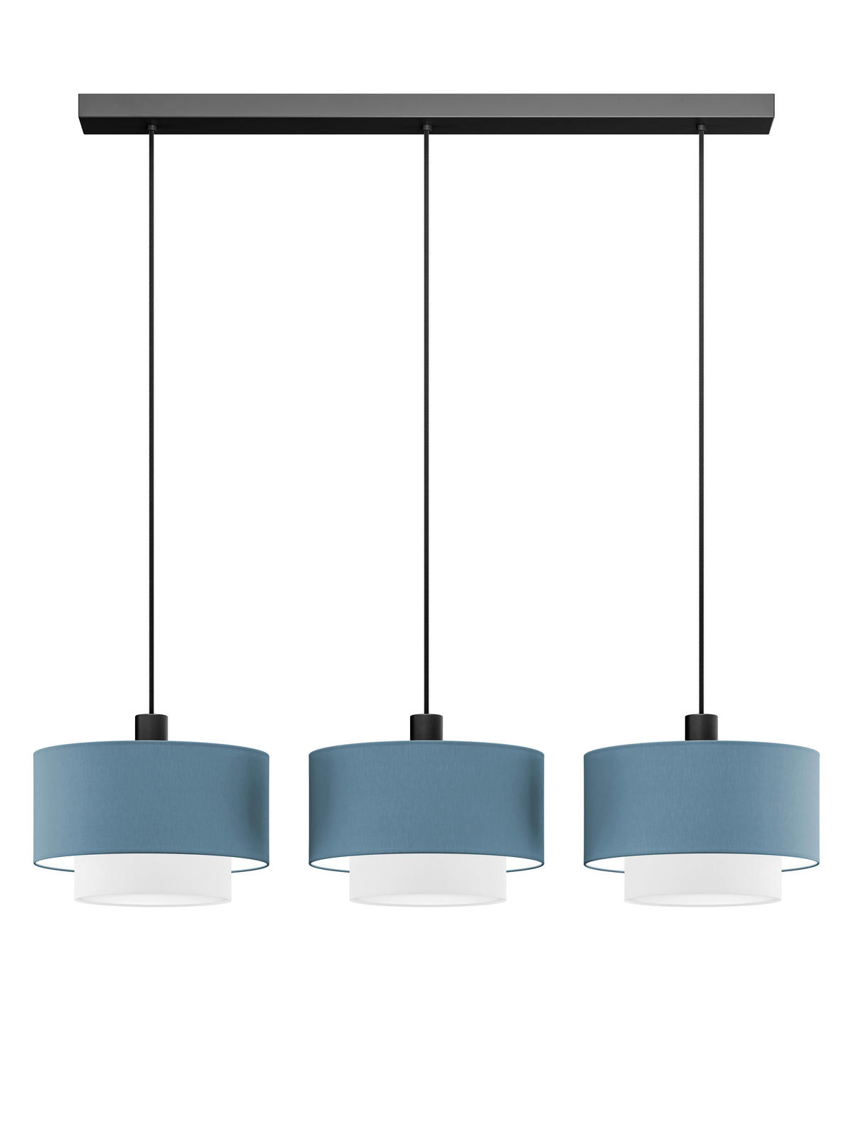 FÜGGŐLÁMPA 30/20/130 cm  - kék/fehér, Basics, műanyag/textil (30/20/130cm)