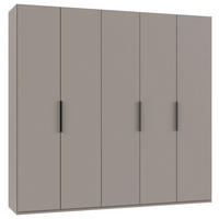 GARDEROB MED GÅNGJÄRN 250/236/58 cm 5-dörrar - sahara/svart, Modern, metall/trämaterial (250/236/58cm) - MID.YOU