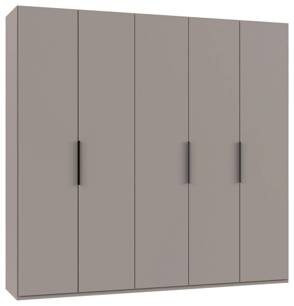 GARDEROB MED GÅNGJÄRN 250/236/58 cm 5-dörrar - sahara/svart, Modern, metall/trämaterial (250/236/58cm) - MID.YOU