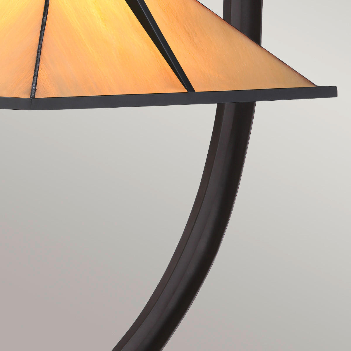 NAMIZNA SVETILKA  Pomeroy          54.8 cm   - temno rjava/barve jantarja, Konvencionalno, kovina/steklo (54.8cm) - Elstead Lighting