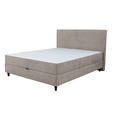 BOXBETT 120/200 cm  in Taupe  - Taupe/Schwarz, KONVENTIONELL, Kunststoff/Textil (120/200cm) - Carryhome