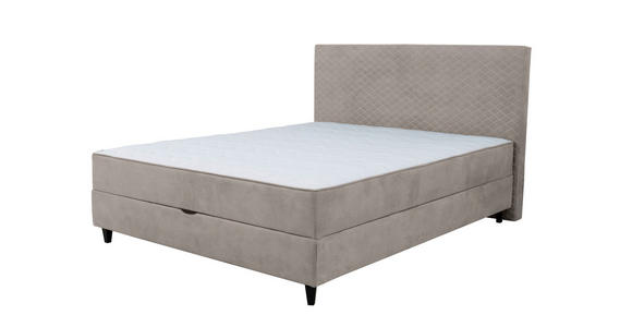 BOXBETT 120/200 cm  in Taupe  - Taupe/Schwarz, KONVENTIONELL, Kunststoff/Textil (120/200cm) - Carryhome