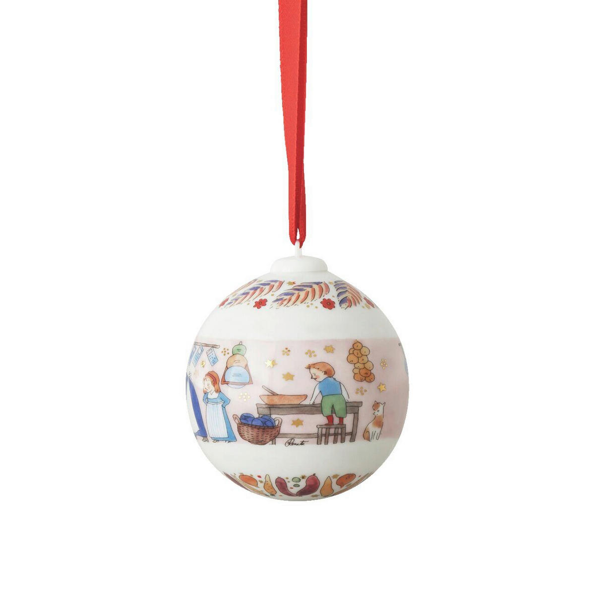 CHRISTBAUMANHÄNGER Porzellankugel - Weihnachtskugel 2026  - Multicolor, Basics, Keramik (6/8cm) - Hutschenreuther