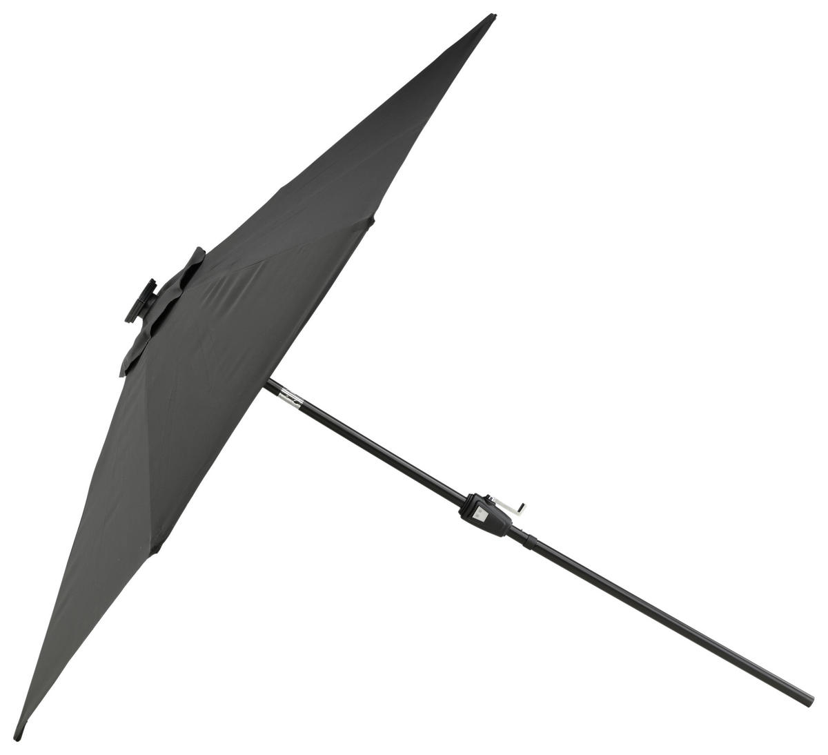 SONNENSCHIRM 270 cm  - Schwarz, KONVENTIONELL (270/241/270cm) - Gardenson
