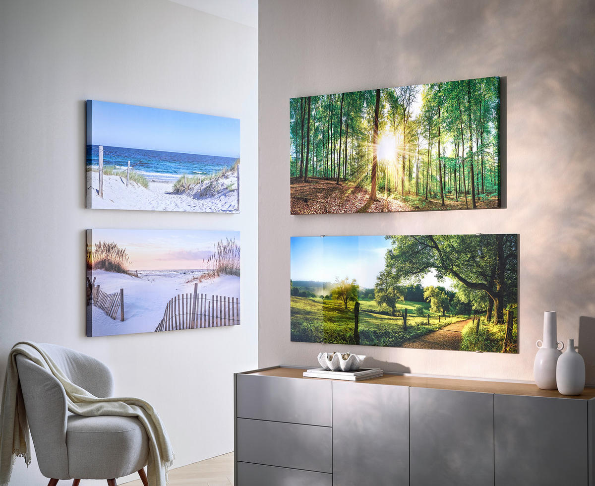 GLASBILD Landschaft & Natur 125/50 cm  - Multicolor, Natur, Glas (125/50cm) - Euroart