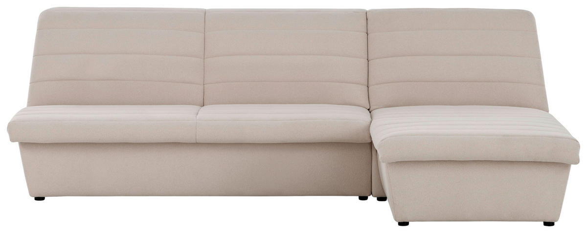 ECKSOFA in Webstoff Creme  274/168 cm  - Creme/Schwarz, Design, Kunststoff/Textil (274/168cm) - LOOKS by W.Joop