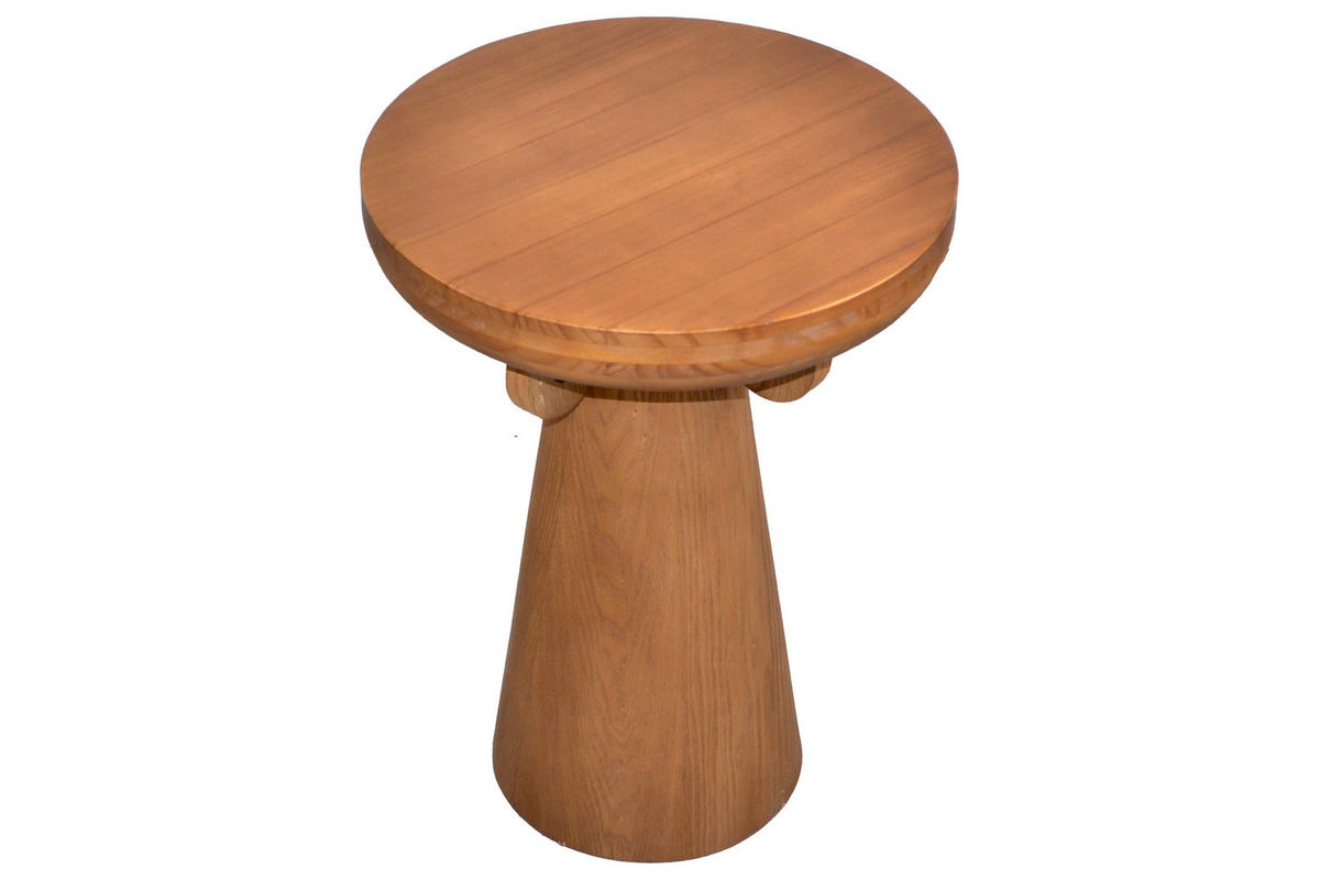 BEISTELLTISCH 38/38/53 cm Nussbaumfarben rund  - Nussbaumfarben, Design, Holzwerkstoff (38/38/53cm) - MID.YOU