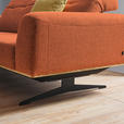 2-SITZER-SOFA in Struktur Orange  - Schwarz/Orange, Design, Textil/Metall (174/76-97/102cm) - Novel