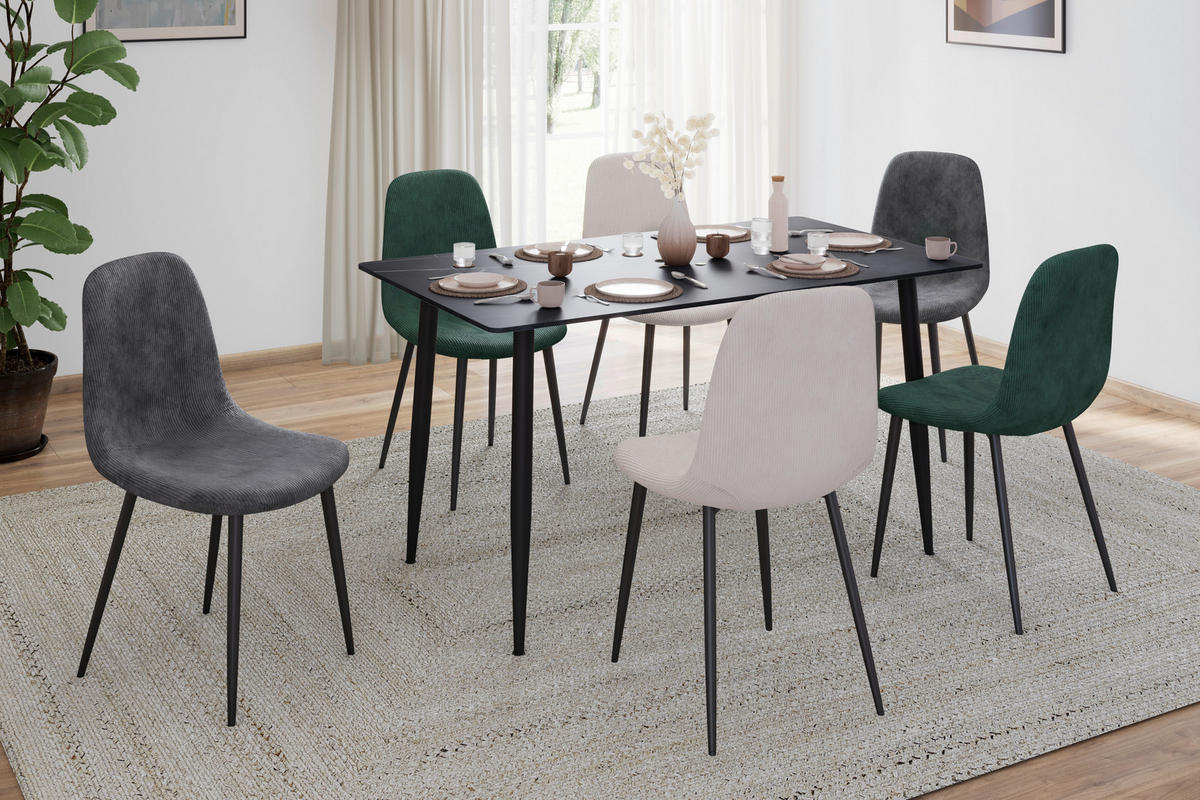 ŽIDLE, šedá - šedá/černá, Design, kov/textil (44/86/53cm) - P & B