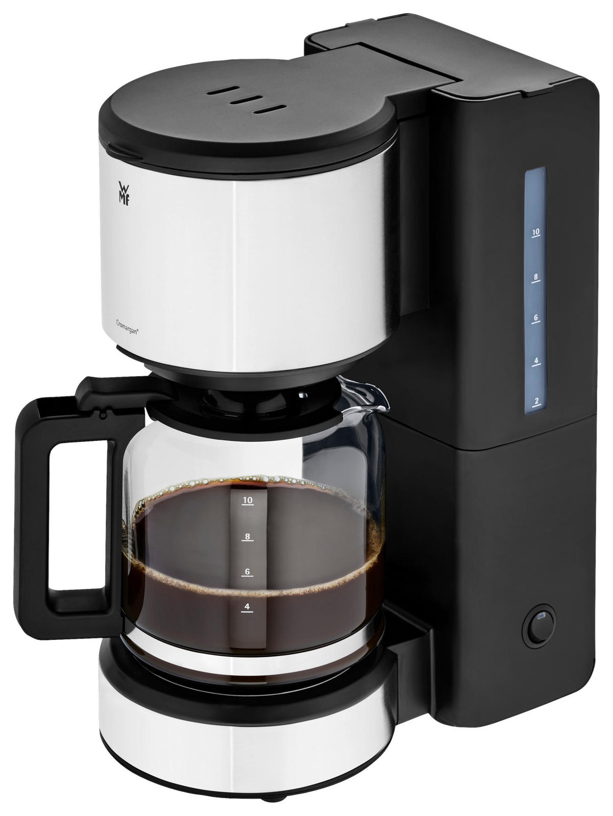 FILTERKAFFEEMASCHINE Stelio  - Edelstahlfarben/Schwarz, Design, Glas (25/17/34,1cm) - WMF