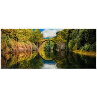 GLASBILD Landschaft & Natur 125/50 cm  - Grün, Basics, Glas (125/50cm) - Monee