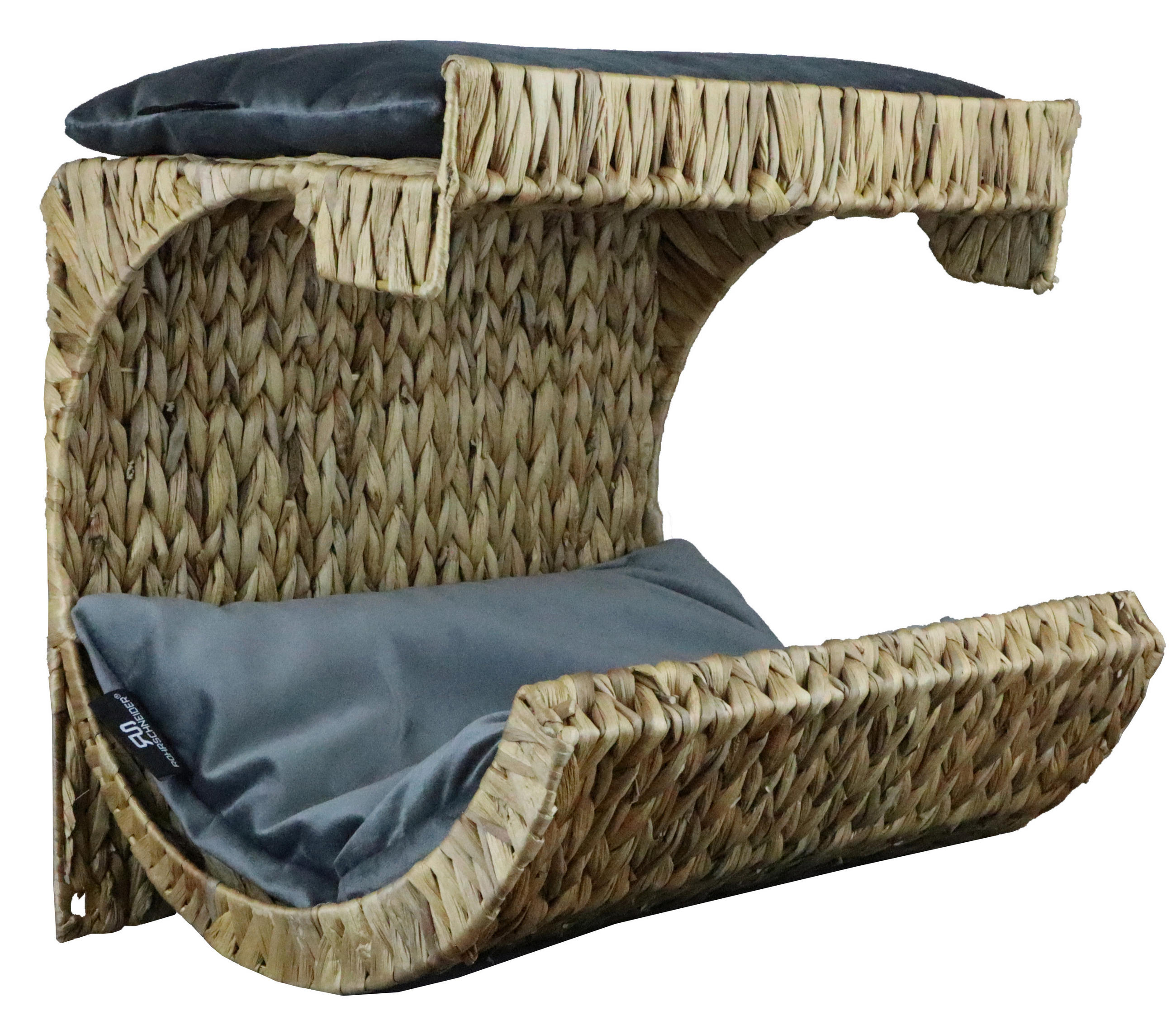 WANDMULDE KATZENBETT - Naturfarben/Grau, KONVENTIONELL, Naturmaterialien (40/33/35cm)