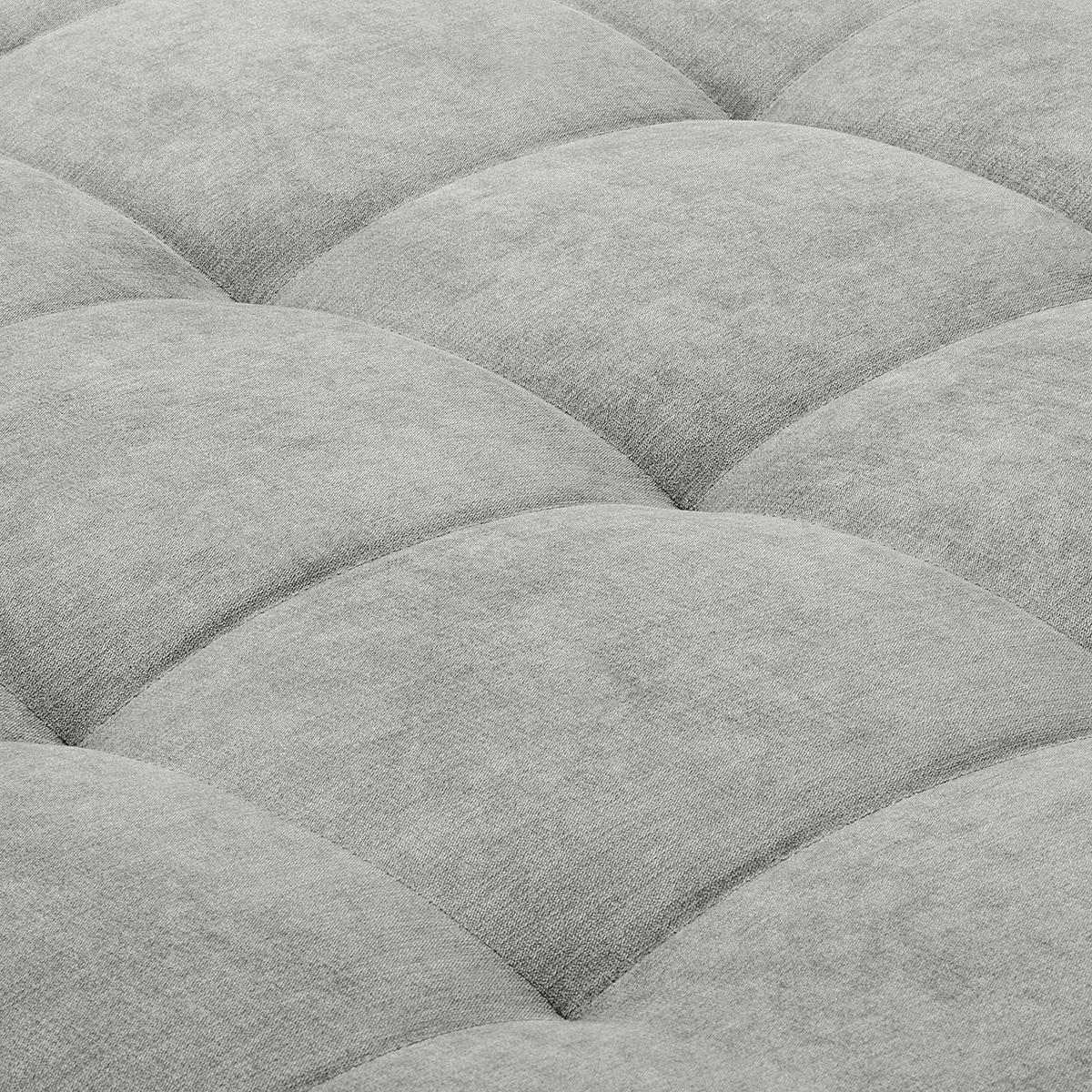ECKSOFA Naomi Grau Mikrofaser Rückenkissen  - Schwarz/Grau, Design, Kunststoff/Textil (284/243cm) - P & B
