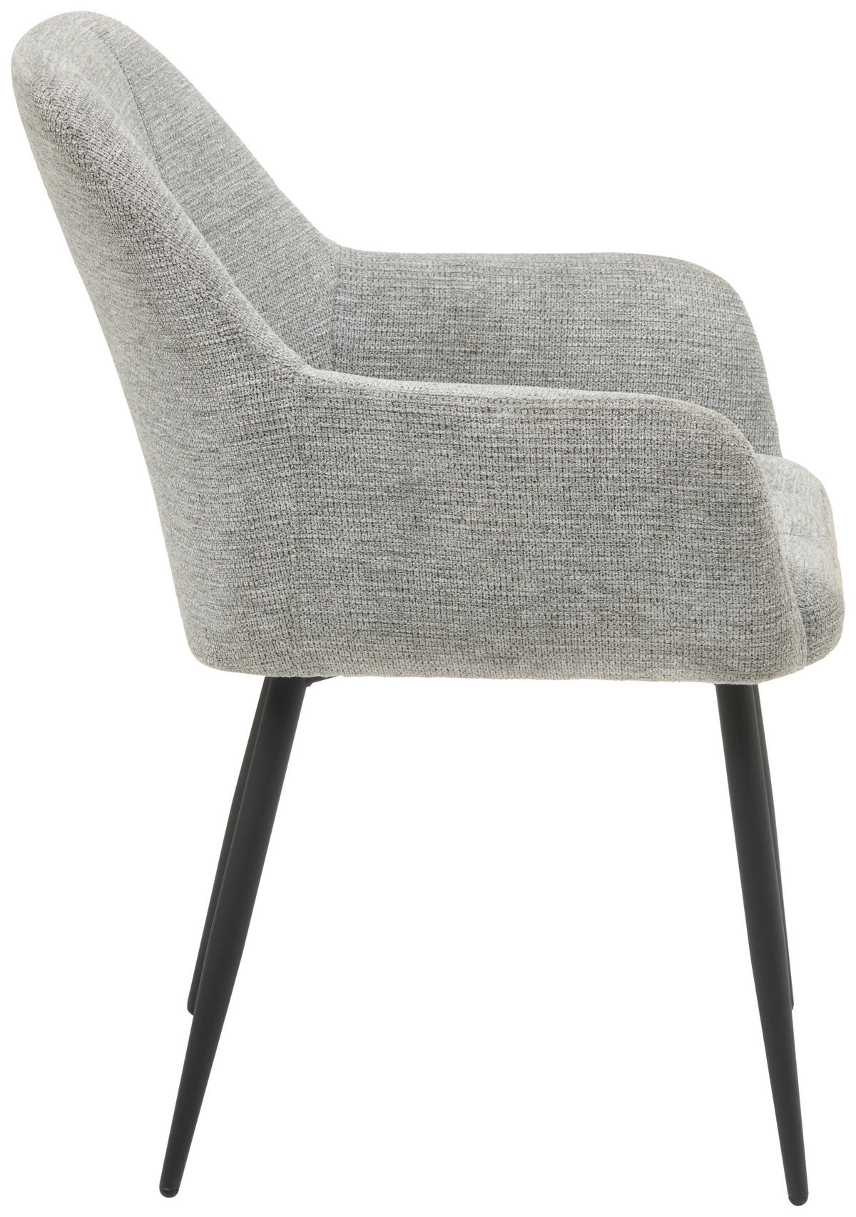 ŽIDLE S PODRUČKAMI, železo, tkaná látka, šedá, černá - šedá/černá, Konvenční, kov/textil (58/88/63cm) - MID.YOU