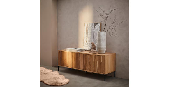 LOWBOARD  in 150/56/44 cm  - Eichefarben/Hellgrau, Design, Holz/Holzwerkstoff (150/56/44cm) - Ambia Home