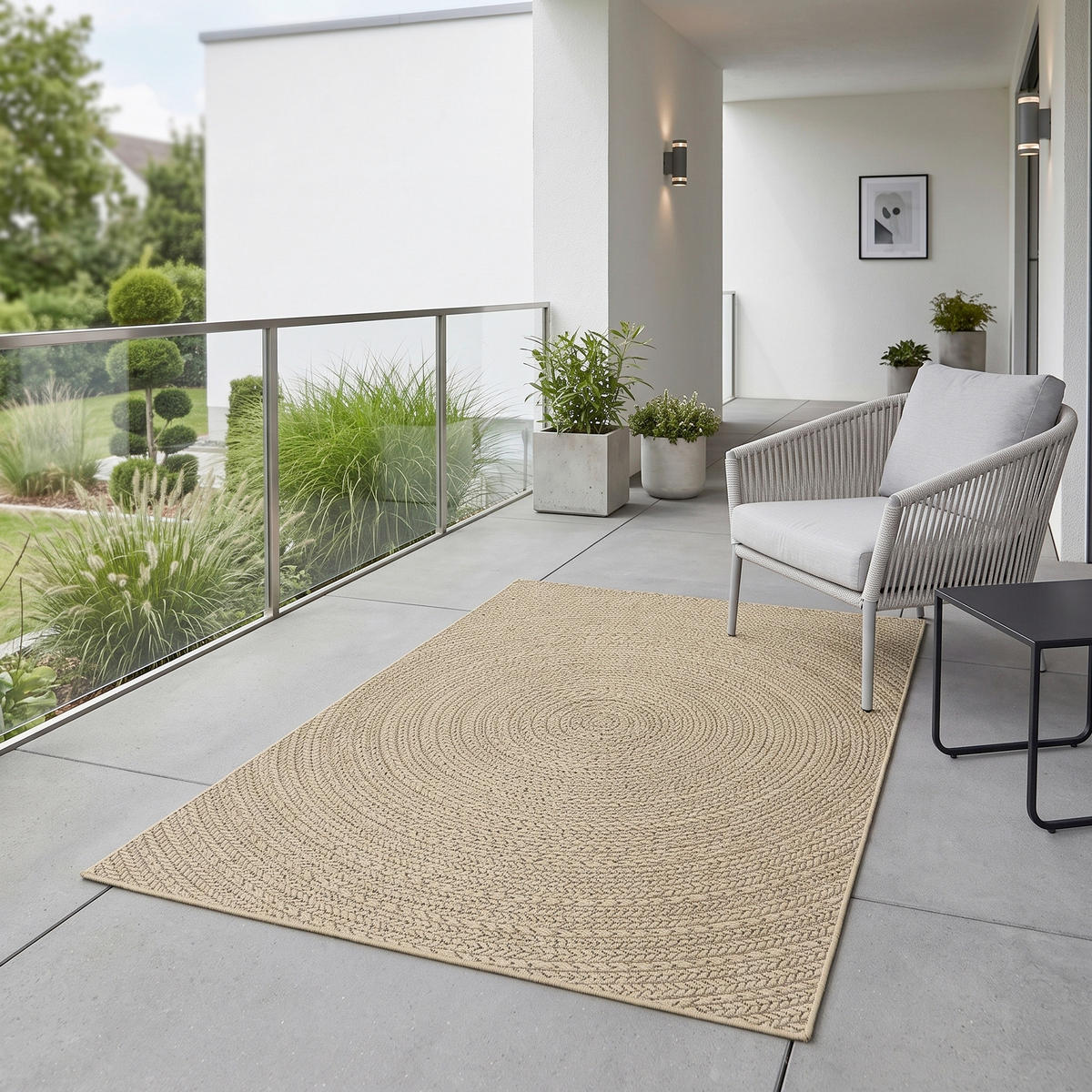 OUTDOORTEPPICH für Terrasse und Balkon 80/150 cm Kenzy Naturfarben  - Naturfarben, KONVENTIONELL, Textil (80/150cm) - Novel