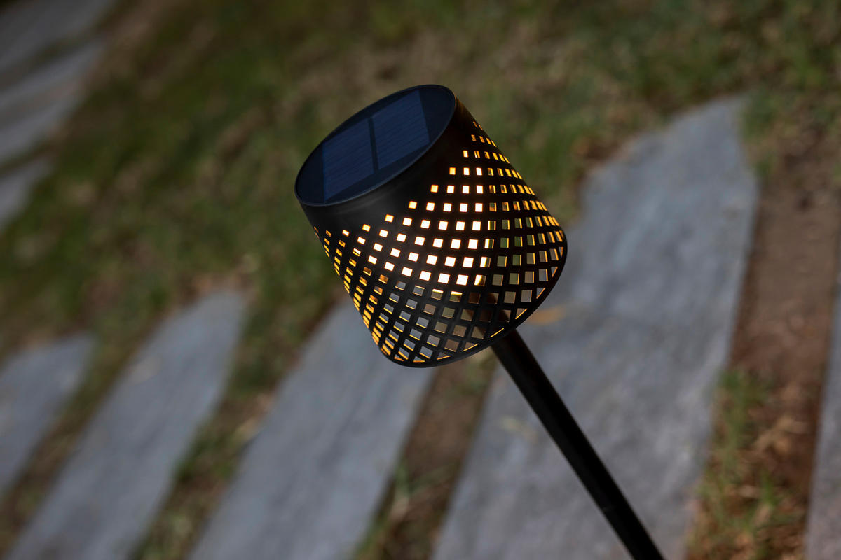 SOLARLEUCHTE GRETA 5in1 16.3/80/16.3 cm   - Schwarz, Basics, Kunststoff (16.3/80/16.3cm) - Newgarden