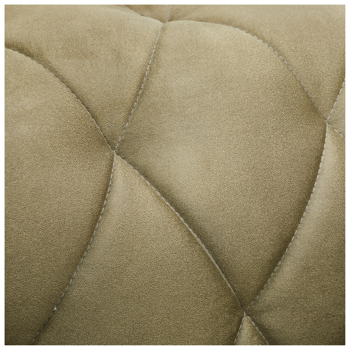 CHESTERFIELD-SOFA in Samt Olivgrün  - Schwarz/Olivgrün, Konventionell, Textil/Metall (247/76/105cm) - Ambia Home