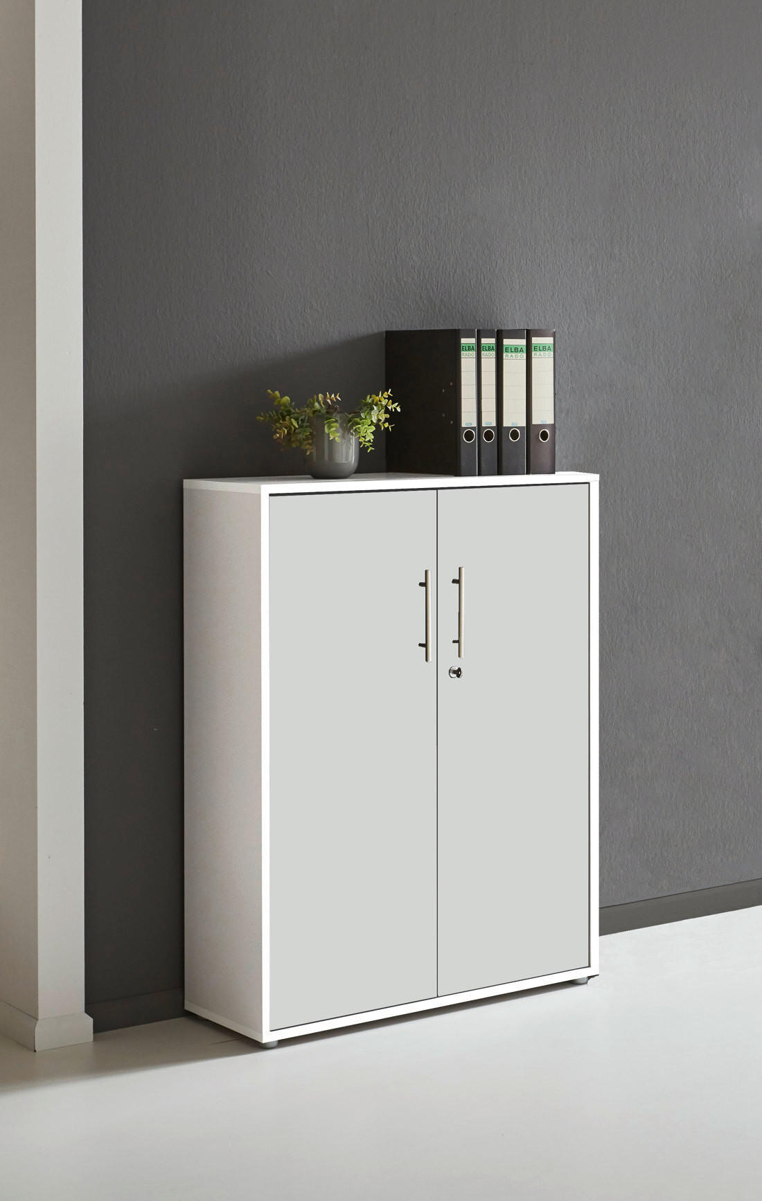 AKTENSCHRANK Weiß  - Weiß, MODERN, Holzwerkstoff (84,4/113,6/33cm) - MID.YOU