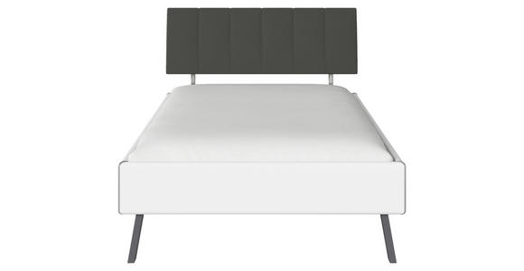 BETT 120/200 cm  in Weiß  - Weiß/Grau, Design, Holzwerkstoff/Textil (120/200cm) - Carryhome