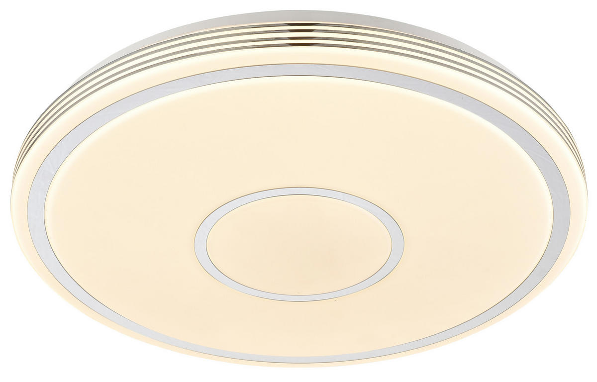 LED-DECKENLEUCHTE 43/6,5 cm   - Chromfarben/Weiß, LIFESTYLE, Kunststoff/Metall (43/6,5cm) - Novel