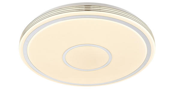 LED-DECKENLEUCHTE 43/6,5 cm - Chromfarben/Weiß, LIFESTYLE, Kunststoff/Metall (43/6,5cm) - Novel