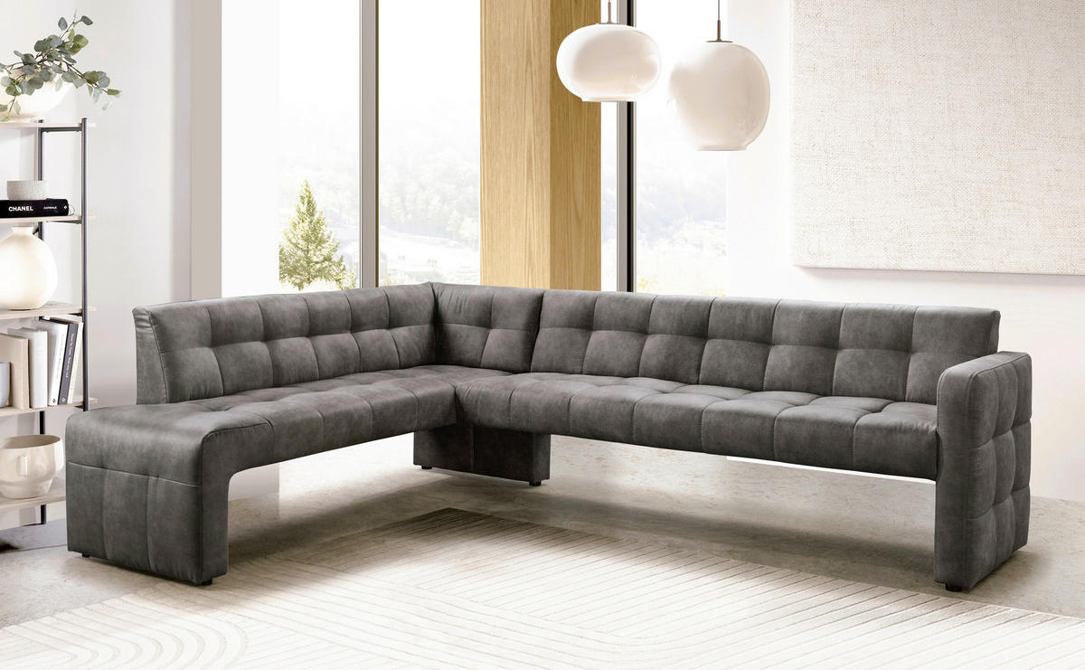 KLUPA KUTNA  antracit  drvo, tekstil, drvni materijal      - crna/antracit, Moderno, drvni materijal/drvo (265/197cm) - Livetastic