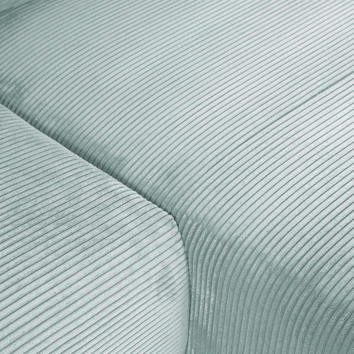 CloseUp von Carryhome ECKSOFA Mintgrün Cord.