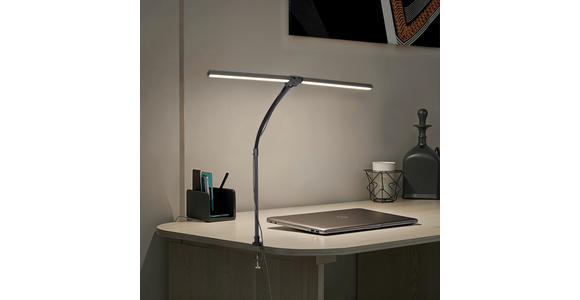 LED-KLEMMLEUCHTE Hayward 80/35/71,5 cm  - Schwarz, Basics, Kunststoff/Metall (80/35/71,5cm) - Novel