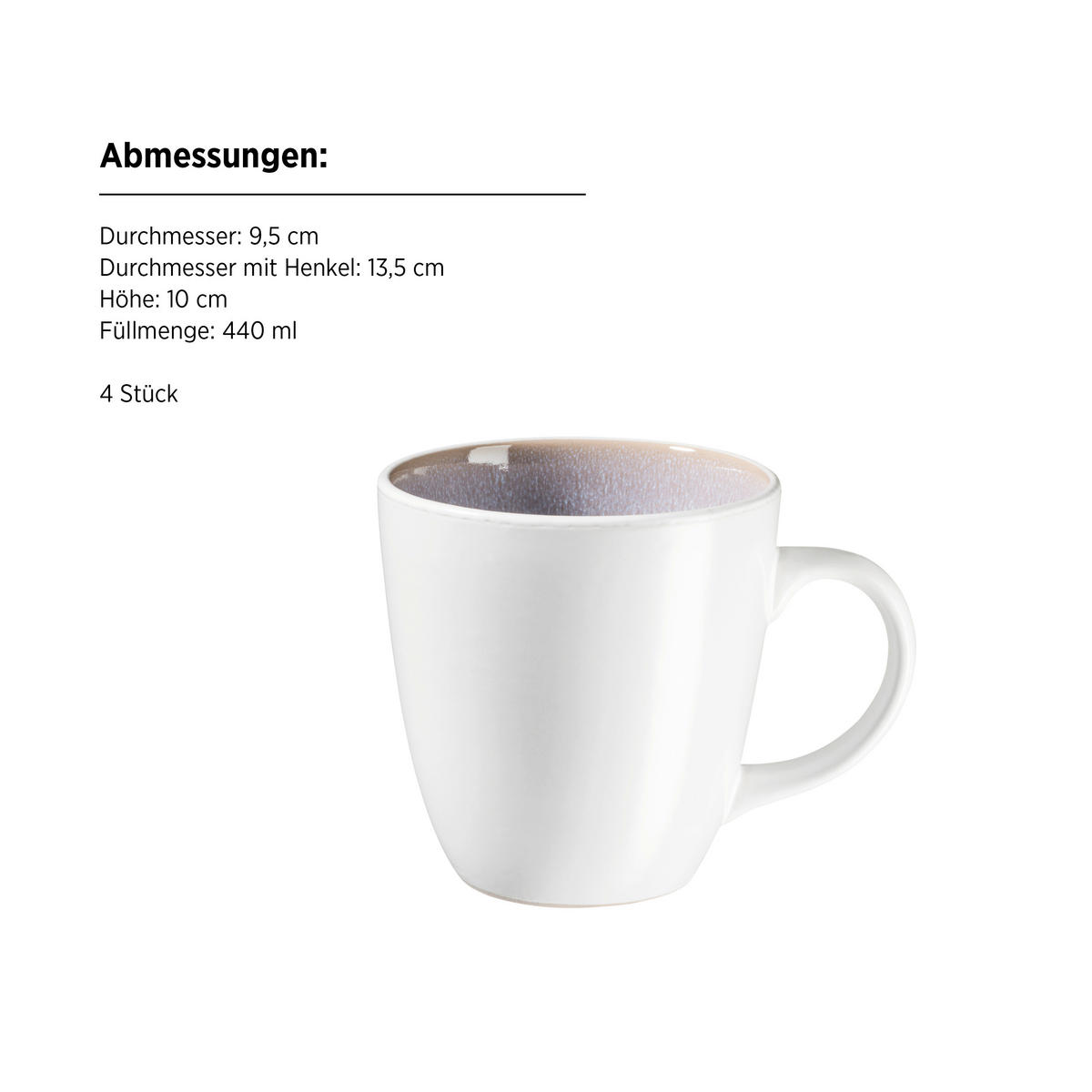 KOMBISERVICE Flieder ELEA 16-teilig 4 Personen  - Flieder, Basics, Keramik - Mäser