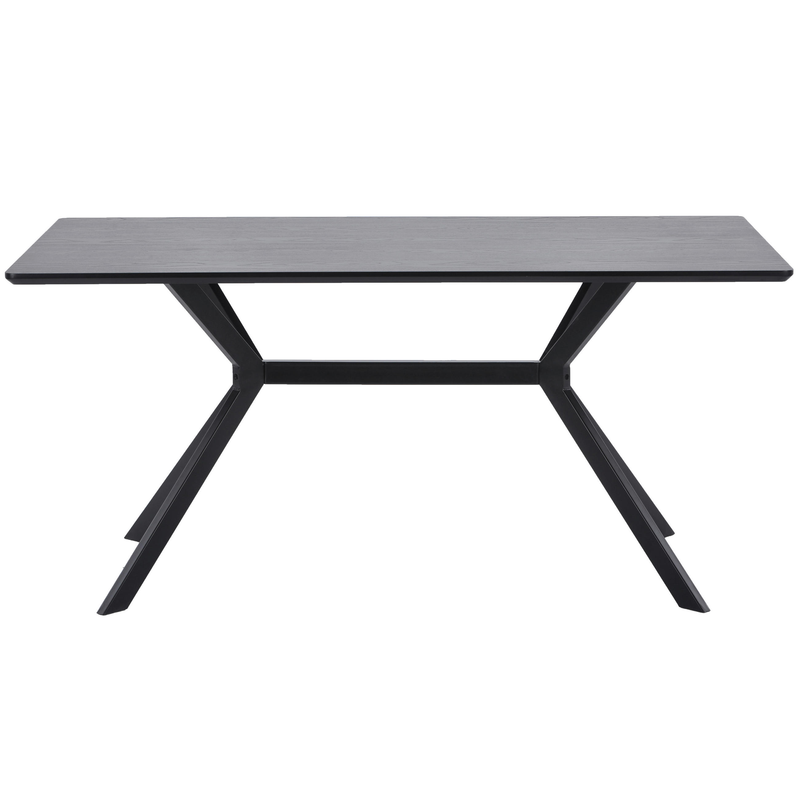 ESSTISCH in Holzwerkstoff 160/90/75 cm   - Schwarz, Design, Holzwerkstoff/Metall (160/90/75cm) - Livetastic