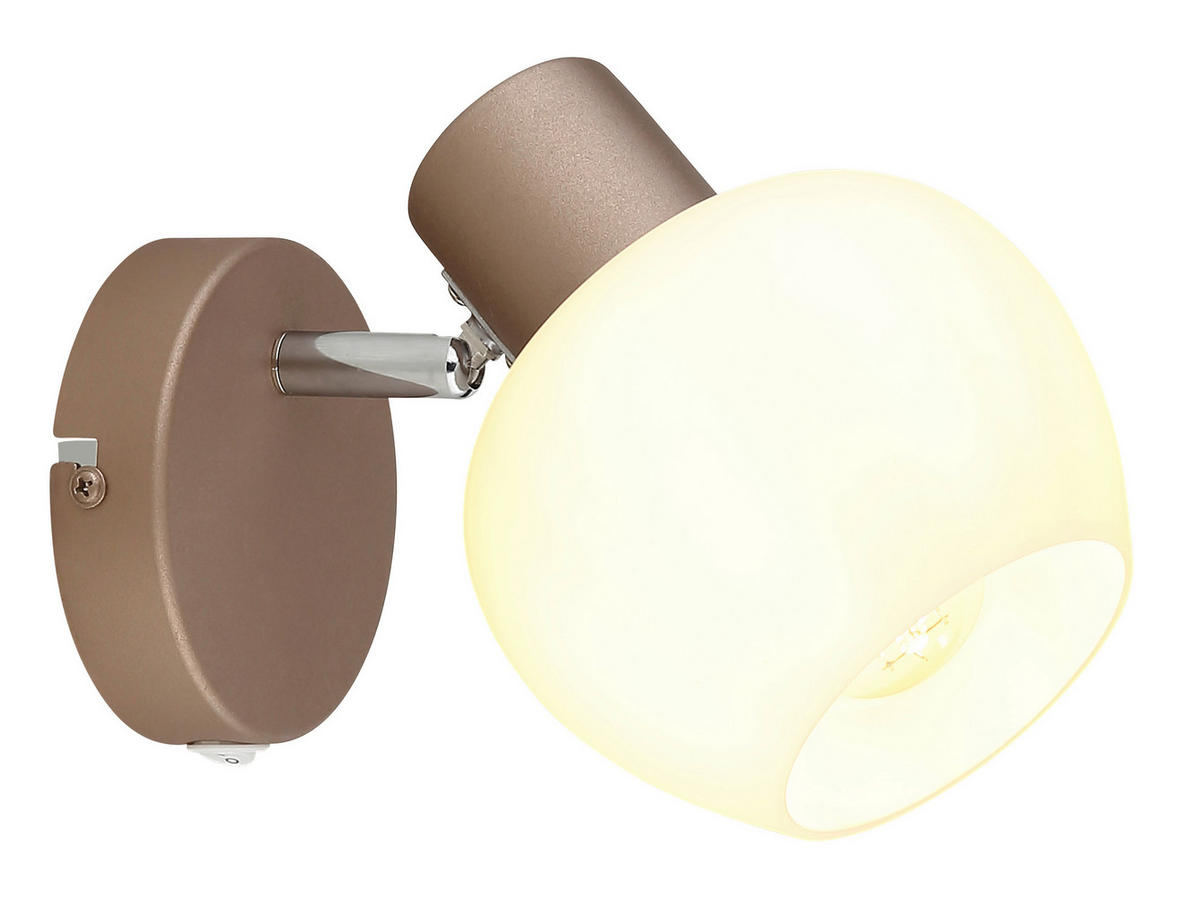 STRAHLER Eileen 12,5/15 cm  - Chromfarben/Braun, Design, Glas/Metall (12,5/15cm) - Globo