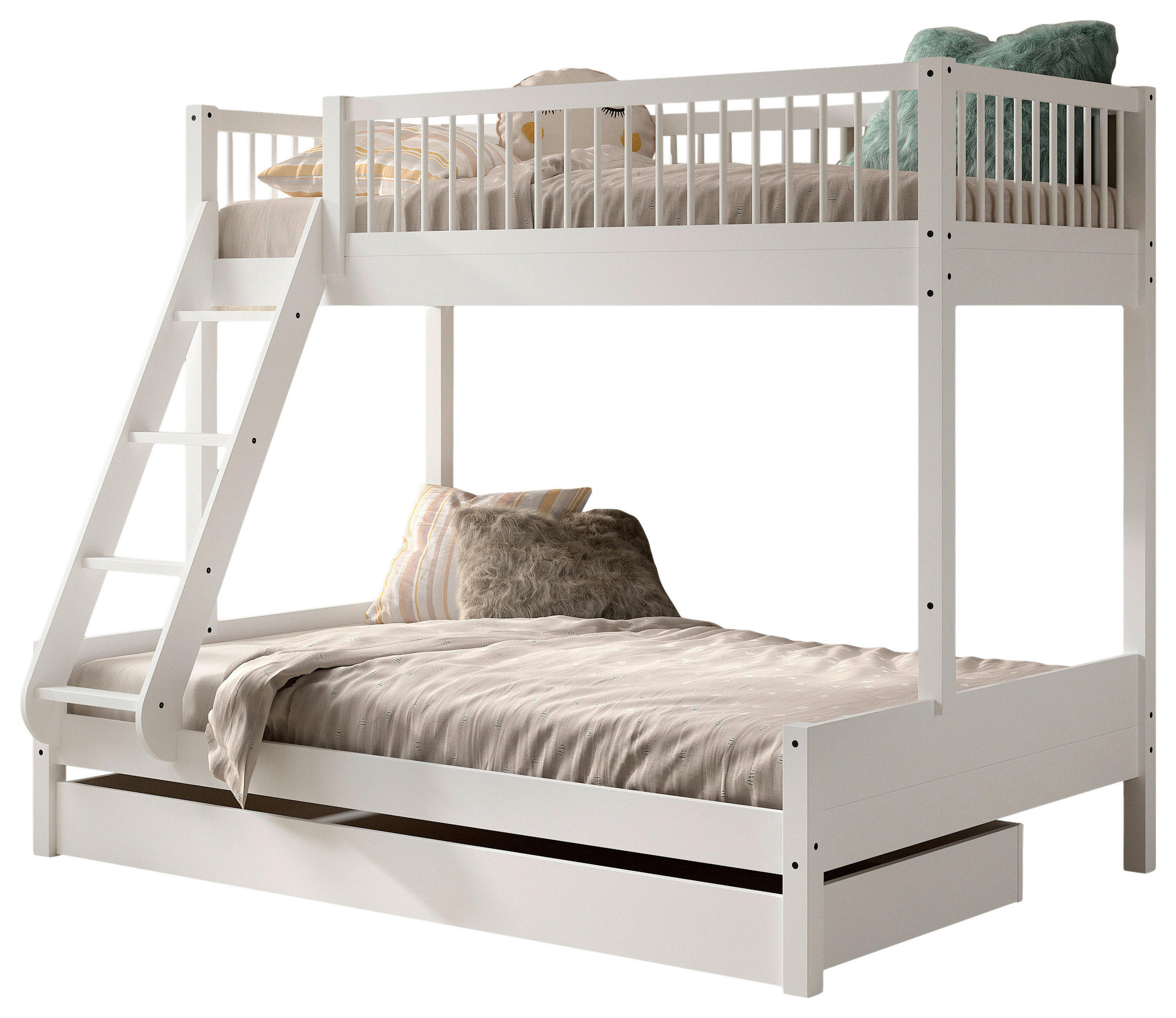 ETAGENBETT 90/140/200 cm Weiß  - Naturfarben/Weiß, MODERN, Holz (90/140/200cm) - Vipack