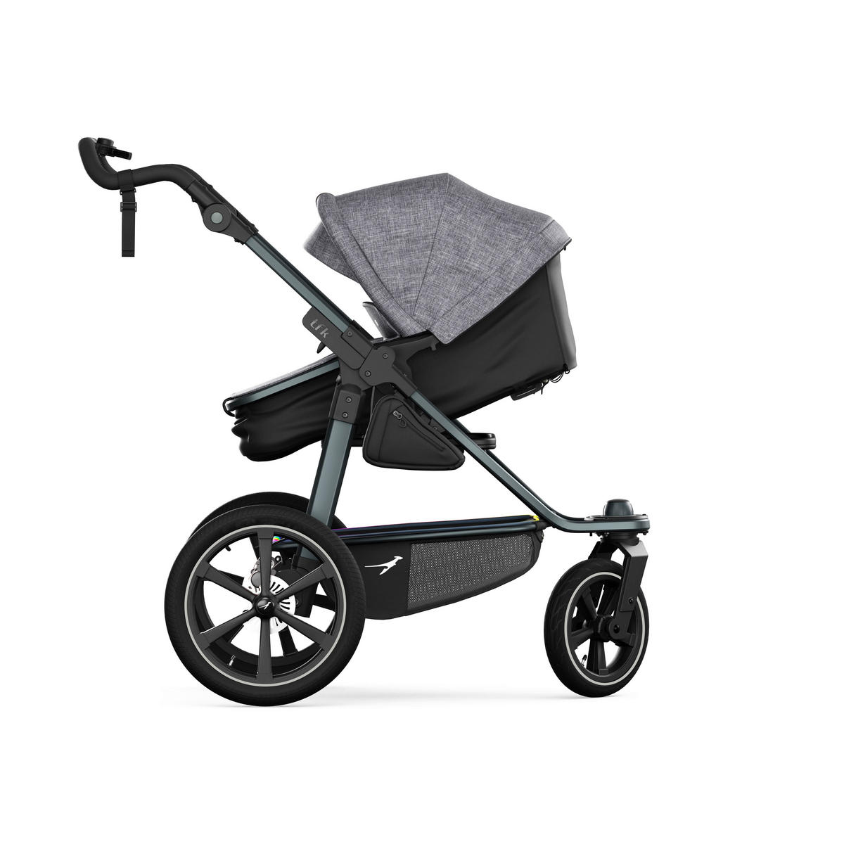 KOMBIKINDERWAGEN  tfk pro 2-in-1 Kombikinderwagen  premium grau  - Anthrazit/Grau, Basics, Textil/Metall (66/118/110cm) - TFK