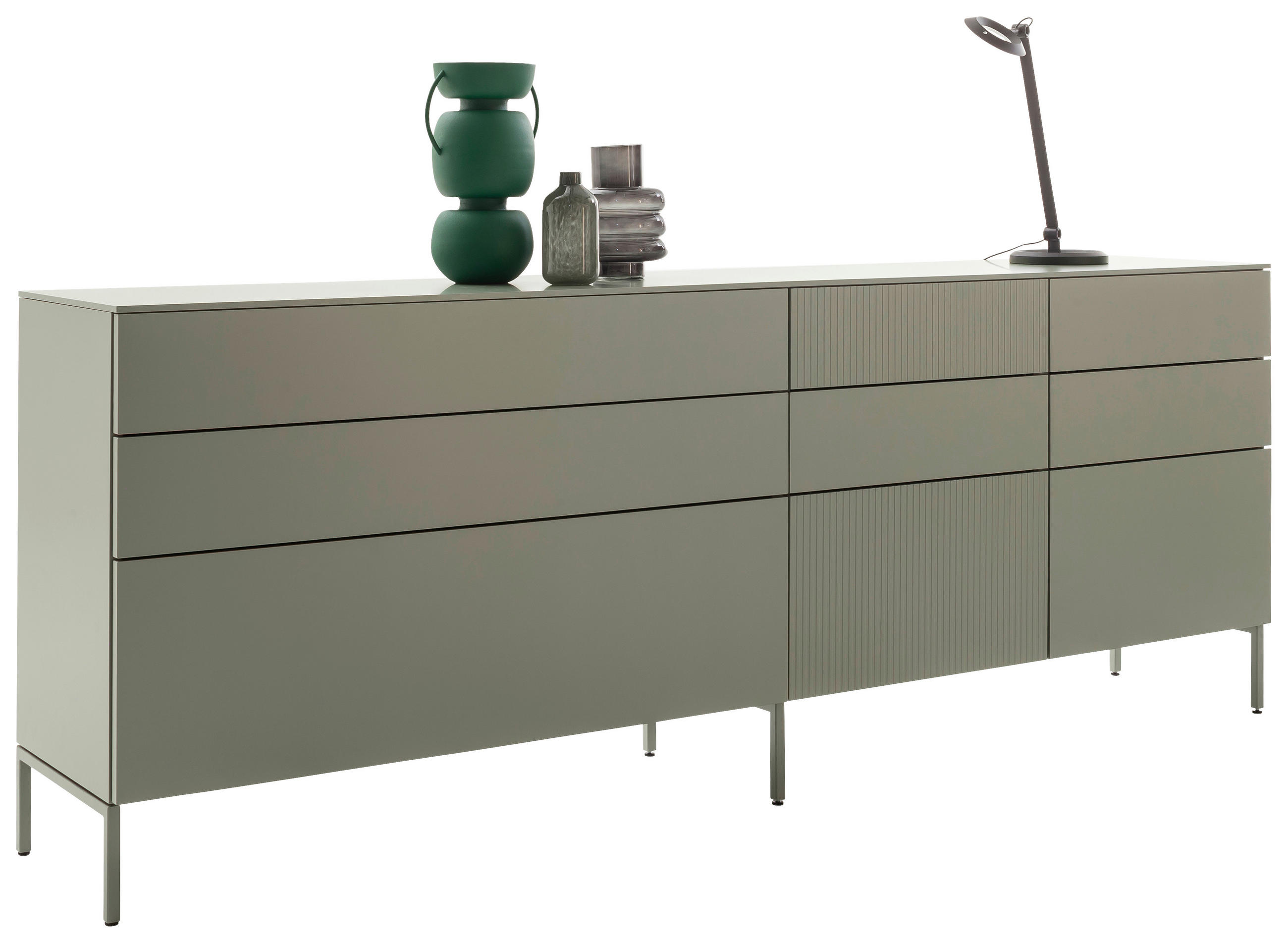SIDEBOARD Salbeigrün  240/91/45 cm  - Salbeigrün, Design, Holzwerkstoff/Metall (240/91/45cm) - Schöner Wohnen