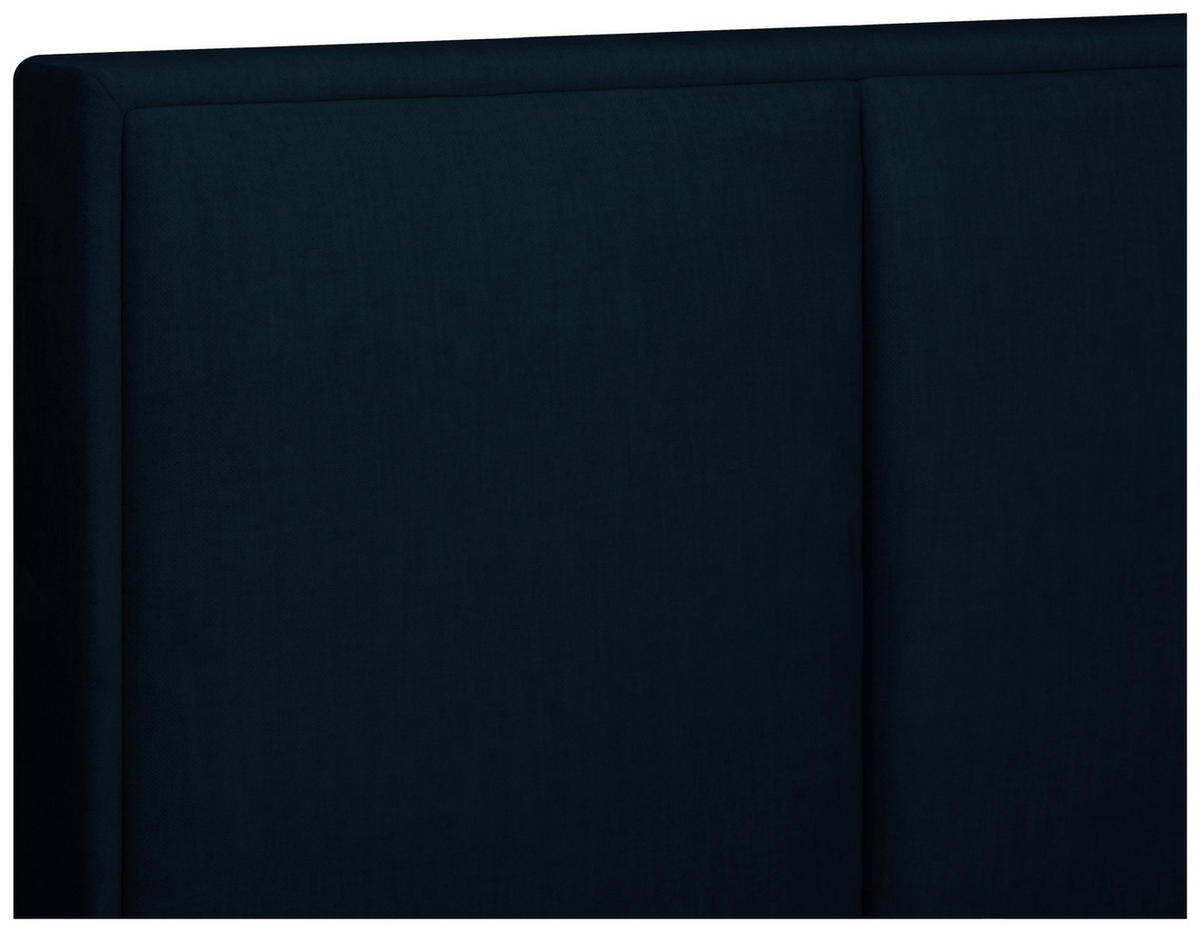 BOXSPRING-ÁGY 180/200 cm  sötétkék  - sötétkék/alumíniumszínű, Modern, textil (180/200cm) - MID.YOU