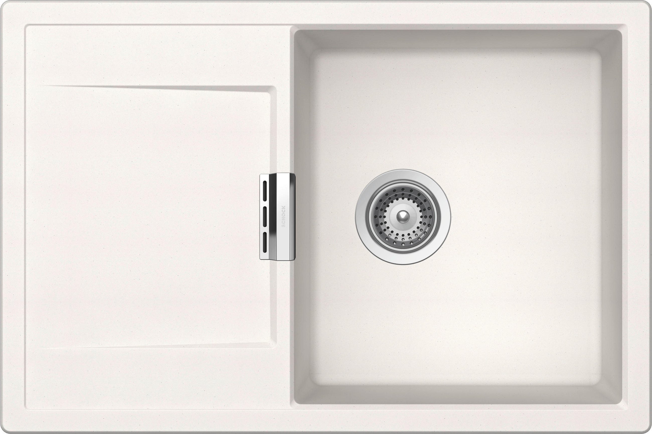 SPÜLE MOND100APOL  - Weiß, Basics, Stein (76,5/51cm) - Schock