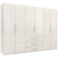 KLEIDERSCHRANK 294/219/59 cm,  in Kaschmir, 6-türig  - Kaschmir/Alufarben, KONVENTIONELL, Holzwerkstoff/Metall (294/219/59cm) - Carryhome
