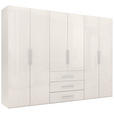 KLEIDERSCHRANK 294/219/59 cm,  in Kaschmir, 6-türig  - Kaschmir/Alufarben, KONVENTIONELL, Holzwerkstoff/Metall (294/219/59cm) - Carryhome