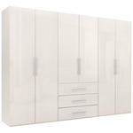 KLEIDERSCHRANK 294/219/59 cm,  in Kaschmir, 6-türig  - Kaschmir/Alufarben, KONVENTIONELL, Holzwerkstoff/Metall (294/219/59cm) - Carryhome